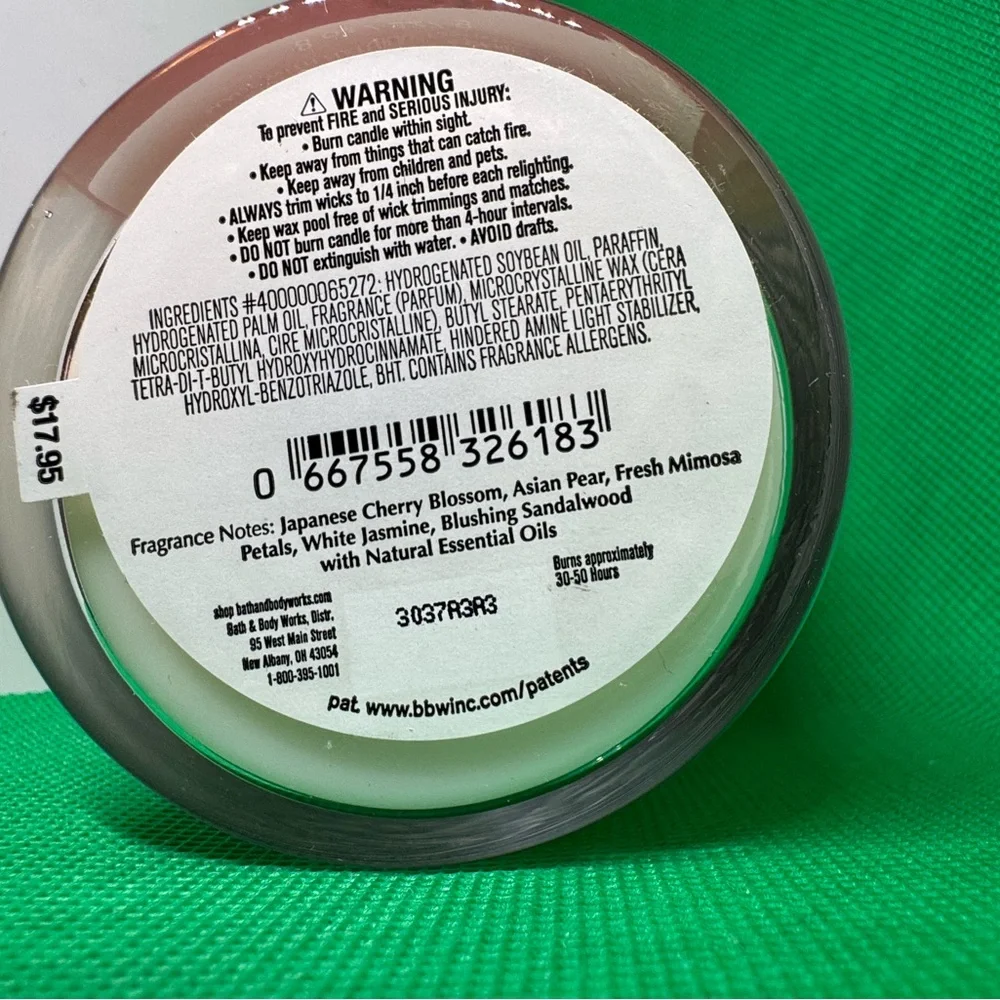 Bath & Body Works You’re the Best Japanese Cherry Blossom Single Wick Candle New - Picture 3 of 3